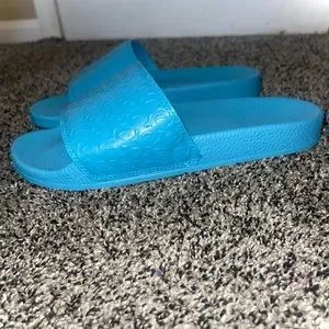 Blue Cookies Monogram Slides-Men\'s Size 9 Cookies Monogram Embossed Blue Slide Sandals | Zumiez main image 3
